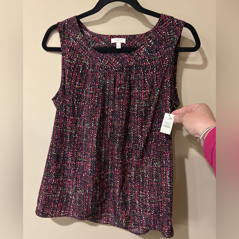 Talbots Pink Multicolor Sleeveless Tank